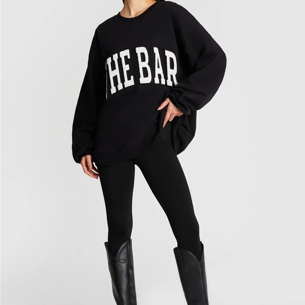 The Bar Black Crew Neck Sweater